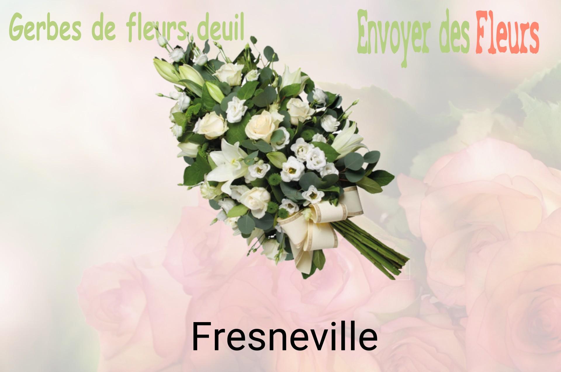 Gerbe de fleurs de deuil livrée à Fresneville